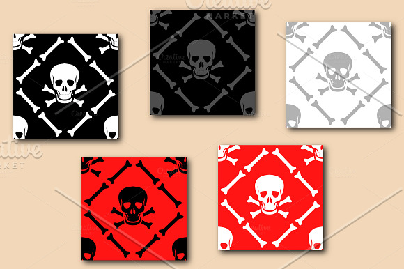 Skull patterns and digital papers in Patterns - product preview 1