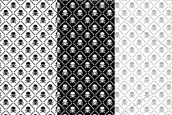 Skull patterns and digital papers in Patterns - product preview 2