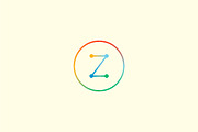 Abstract colorful line letter Z logo