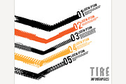 Tire tread marks infographic