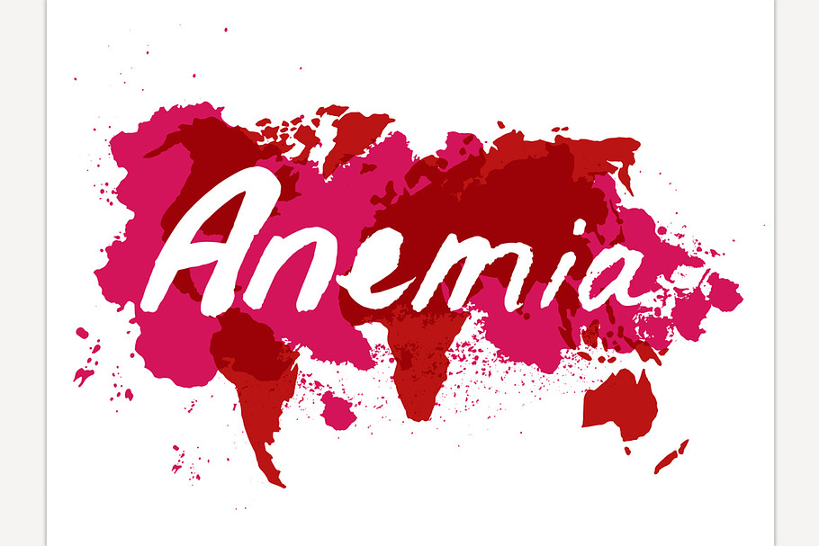 Anemia hand drawn lettering