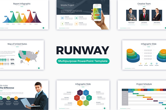 RUNWAY PowerPoint Presentation in PowerPoint Templates - product preview 1