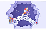 Merry Christmas design card with
