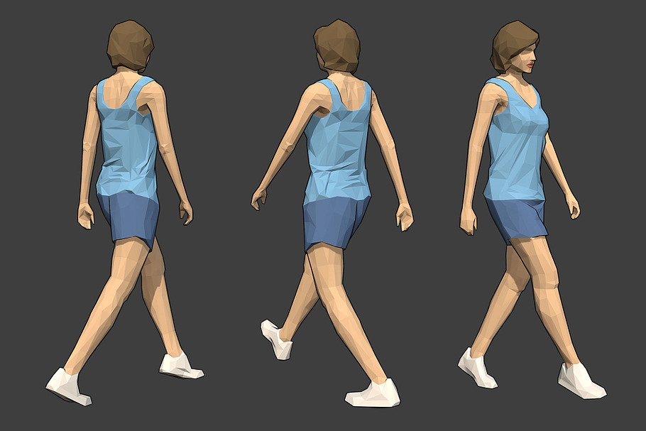 Lowpoly Female Character - Jodi in People - product preview 1
