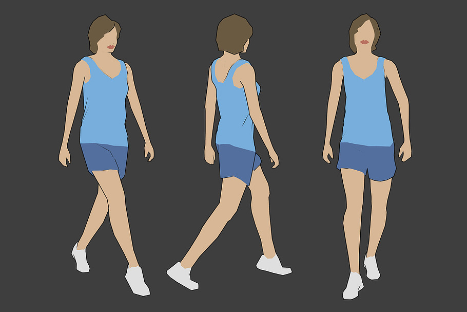 Lowpoly Female Character - Jodi in People - product preview 2