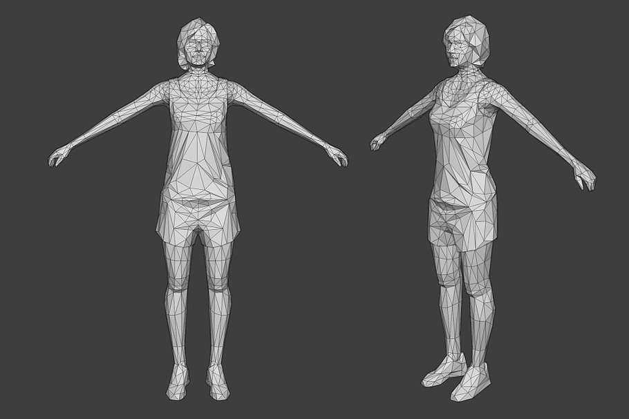 Lowpoly Female Character - Jodi in People - product preview 5