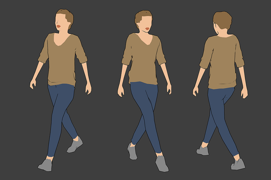 Lowpoly Female Character - Victoria in People - product preview 2