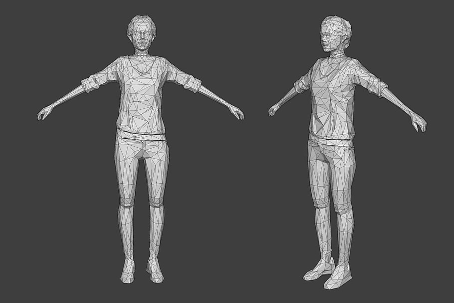 Lowpoly Female Character - Victoria in People - product preview 5