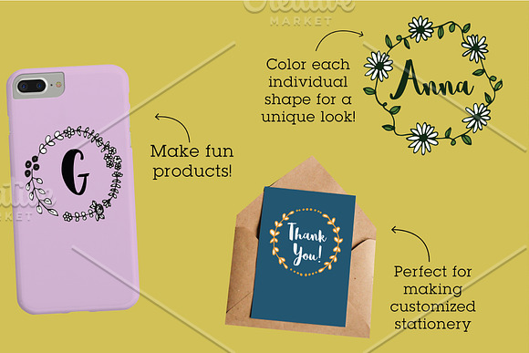 Hand Drawn Wreath and Laurel Vectors in Illustrations - product preview 3
