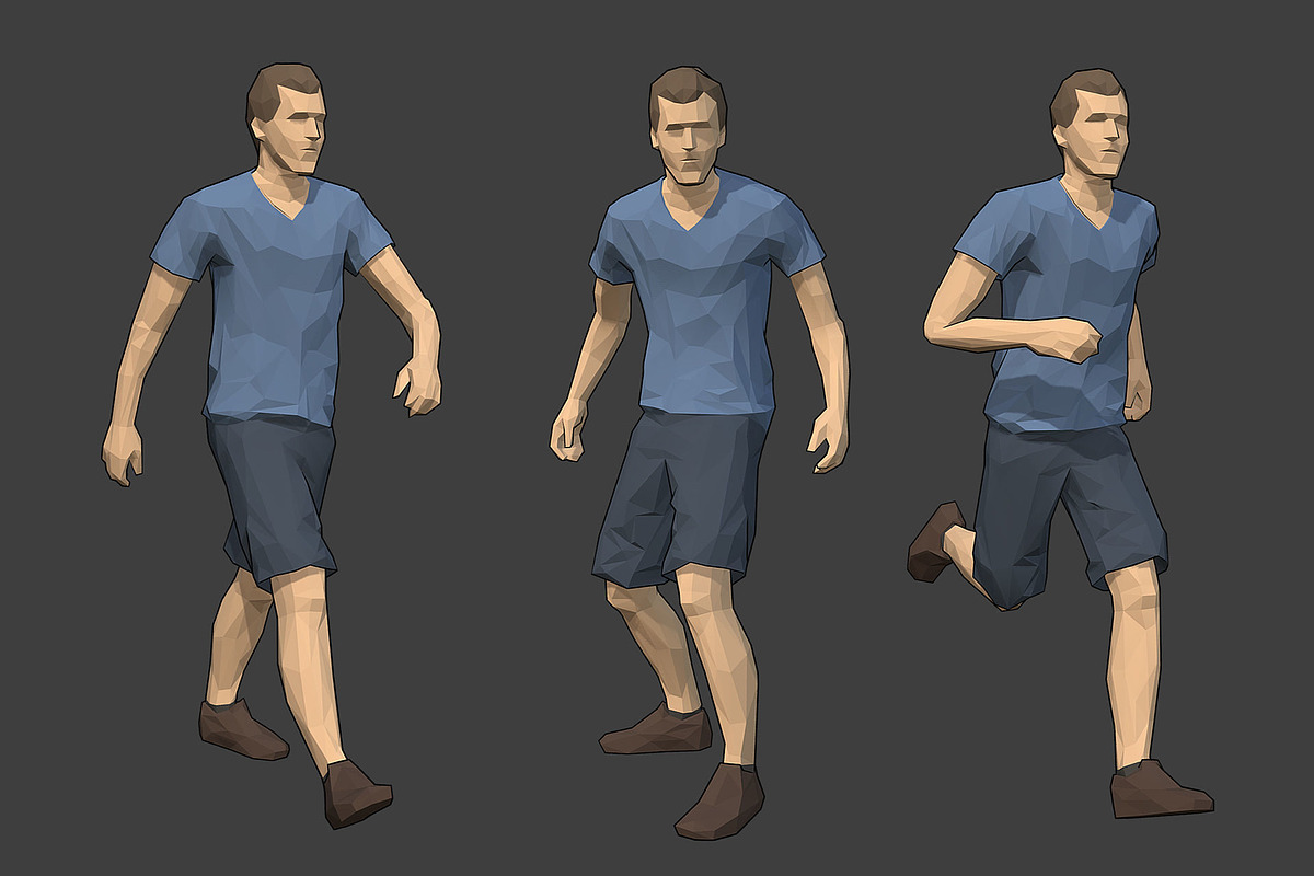 Lowpoly Male Character - Jack in People - product preview 8