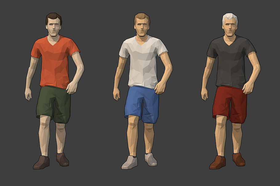 Lowpoly Male Character - Jack in People - product preview 3