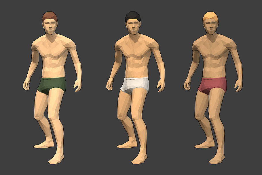 Lowpoly Male Character - Jim in People - product preview 3