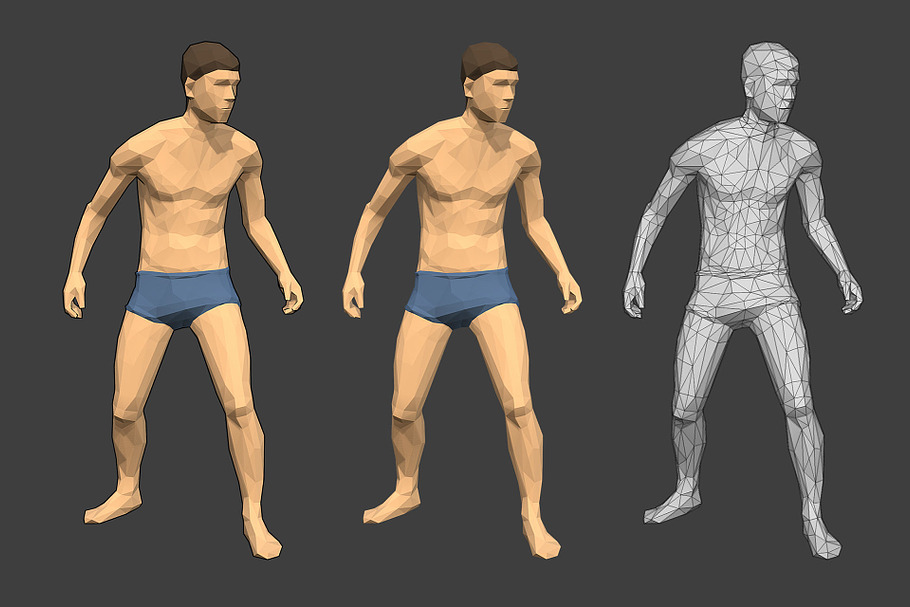 Lowpoly Male Character - Jim in People - product preview 4