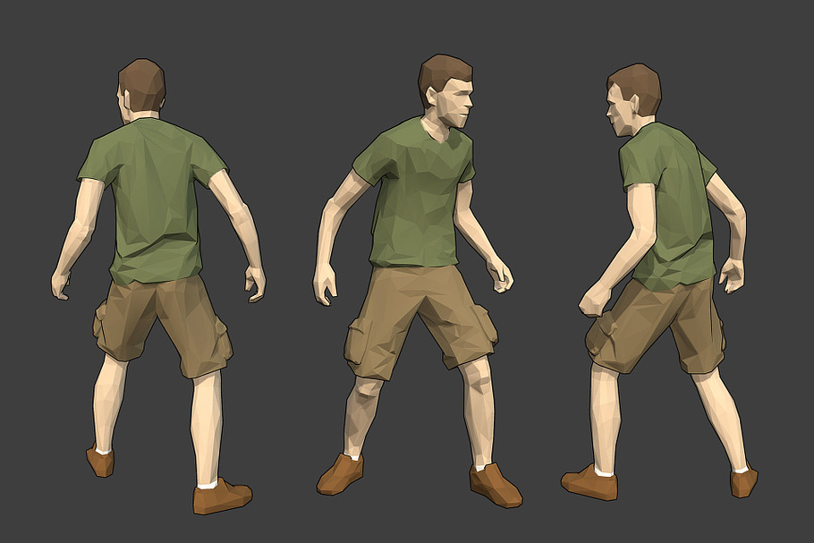 Rigged Lowpoly Male Character - Luke in People - product preview 2