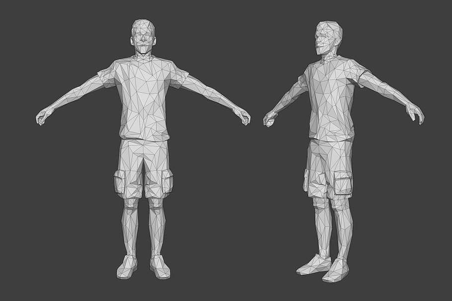 Rigged Lowpoly Male Character - Luke in People - product preview 5