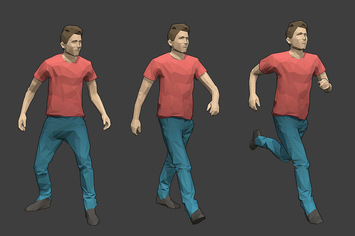 Lowpoly Male Character - Tim in People - product preview 8