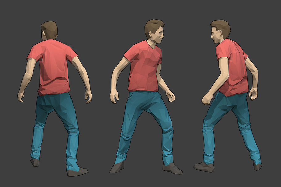 Lowpoly Male Character - Tim in People - product preview 1
