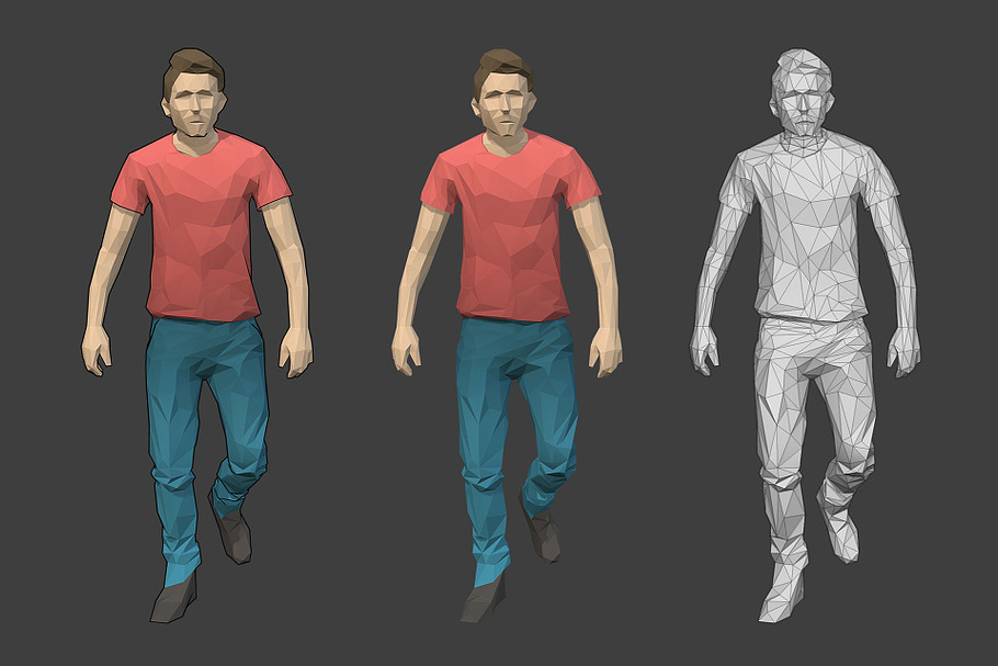 Lowpoly Male Character - Tim in People - product preview 2