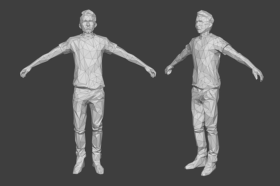 Lowpoly Male Character - Tim in People - product preview 3