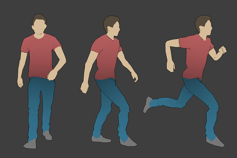 Lowpoly Male Character - Tim in People - product preview 4