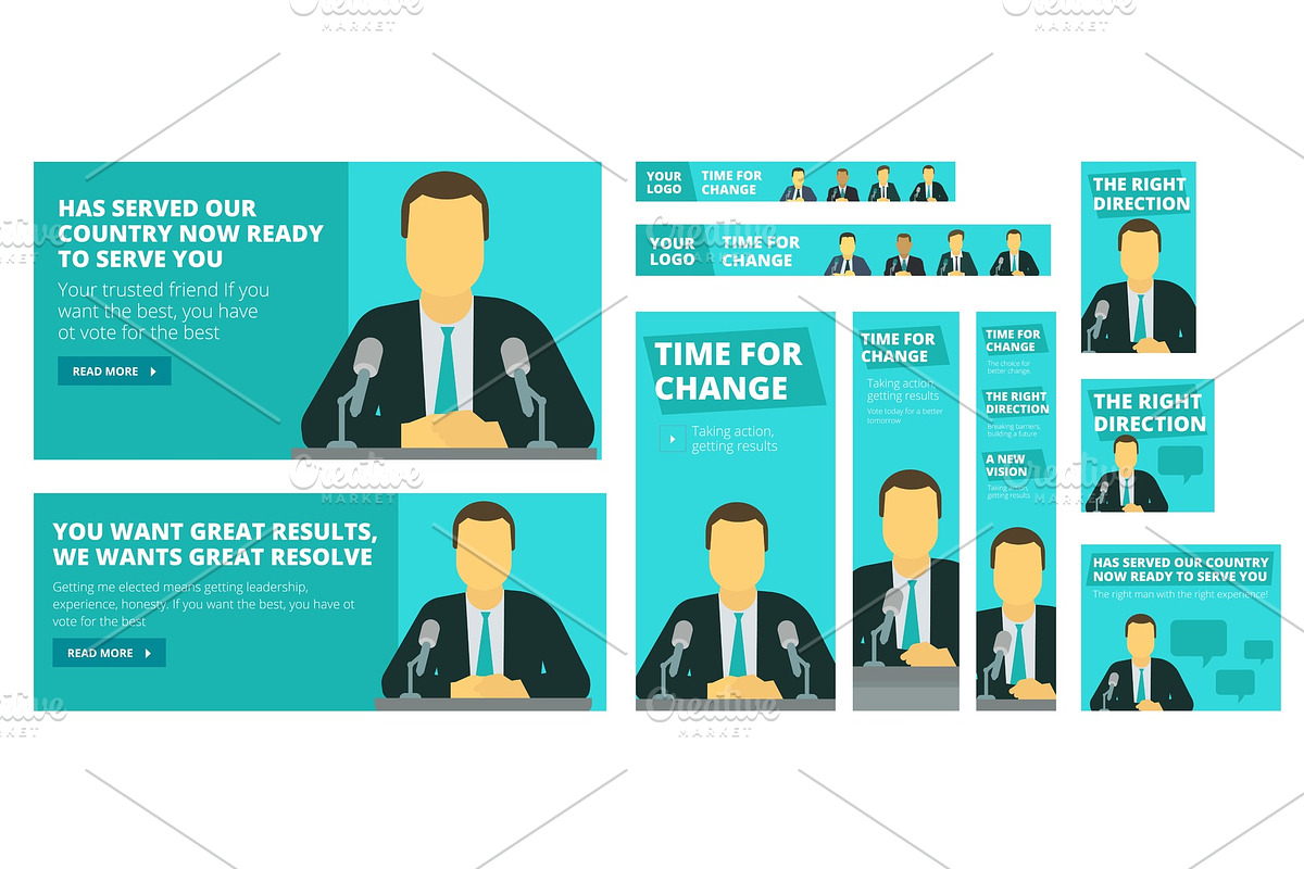 Political election campaign in Illustrations - product preview 8