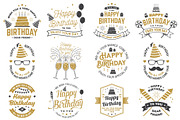 Set of Happy Birthday templates