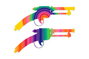 Colorful vintage gun
