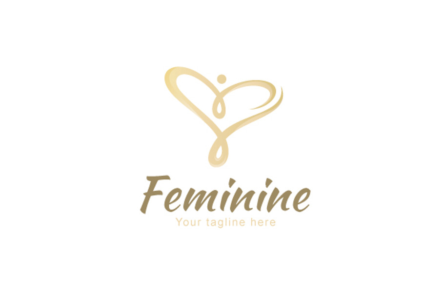 Feminine-Women Figure Iconic Logo