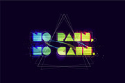 No pain no gain typography. Abstract