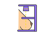 Mammography color icon