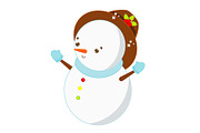 Cute snowman character