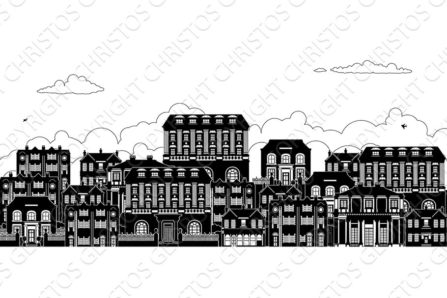 Houses Victorian Georgian in Illustrations - product preview 8