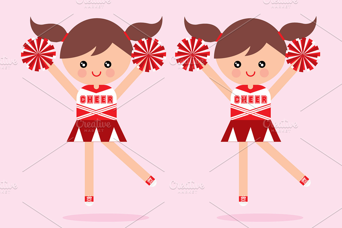 cheerleader vector in Illustrations - product preview 8