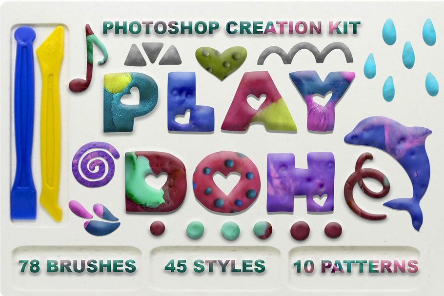 Play Doh. Photoshop creation kit. in Photoshop Layer Styles - product preview 8