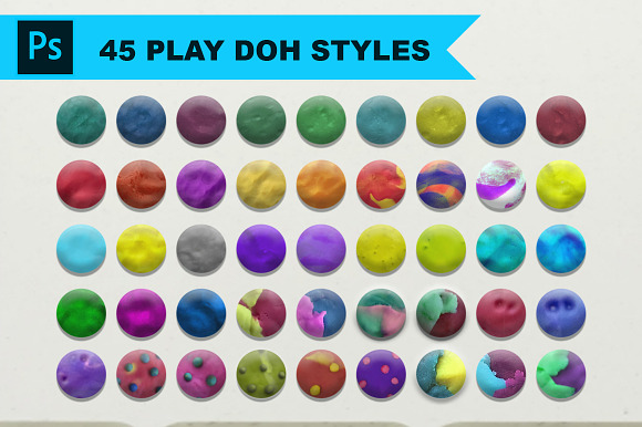 Play Doh. Photoshop creation kit. in Photoshop Layer Styles - product preview 1