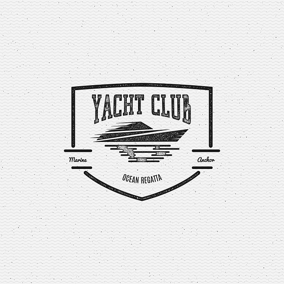 Yacht vector set badges and logos in Logo Templates - product preview 1