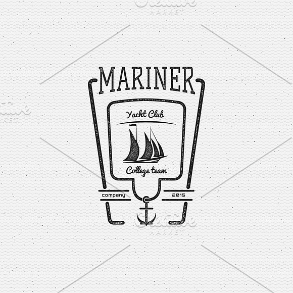 Yacht vector set badges and logos in Logo Templates - product preview 2