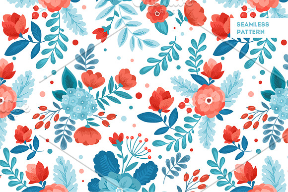 Lovely Flowers backgrounds and cards in Illustrations - product preview 2