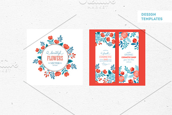 Lovely Flowers backgrounds and cards in Illustrations - product preview 4