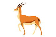 Stylized illustration of gazelle.