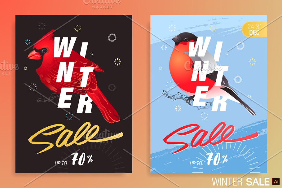 Winter Sale Banners in Illustrations - product preview 8