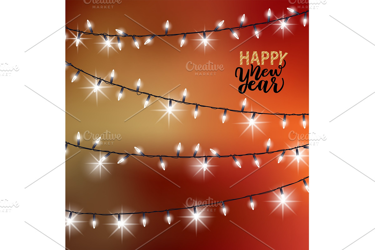 Happy New Year Lettering Greeting in Objects - product preview 8