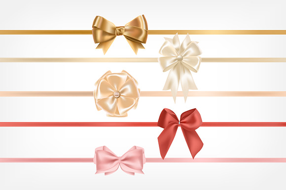 Realistic ribbons set in Illustrations - product preview 6
