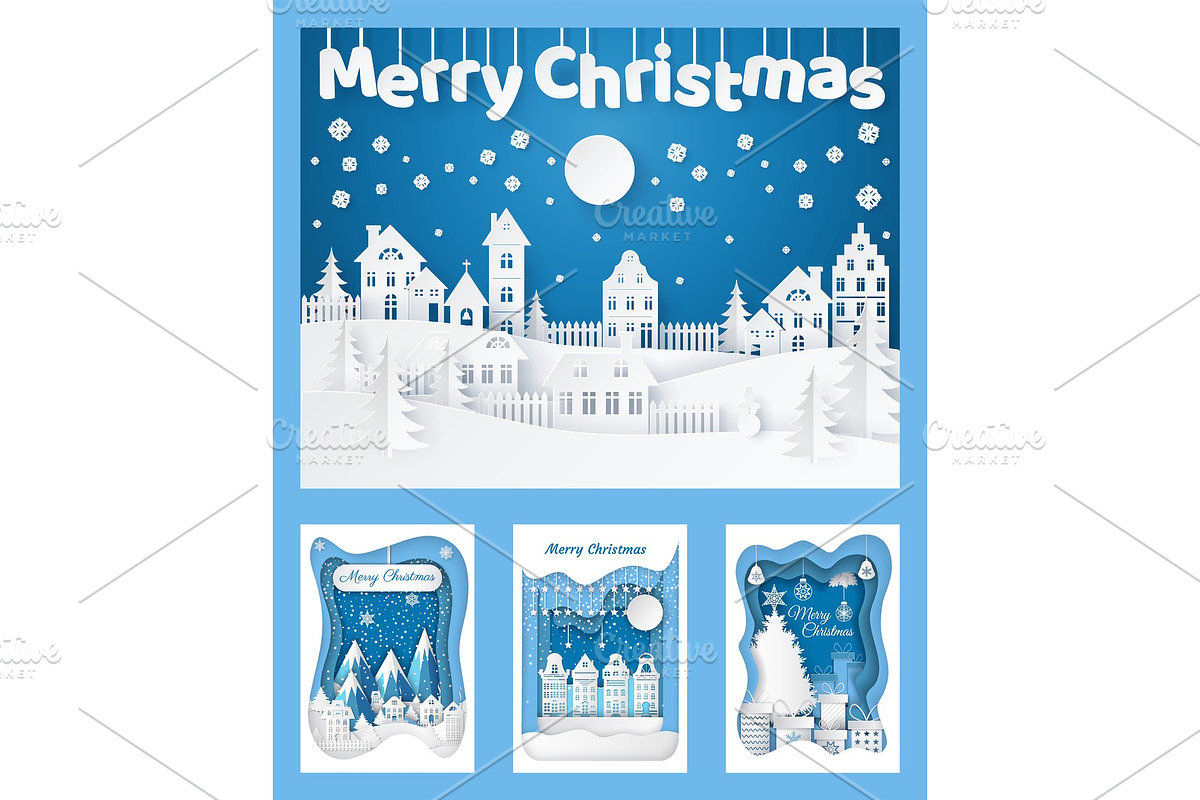 Merry Christmas Paper Cut in Objects - product preview 8