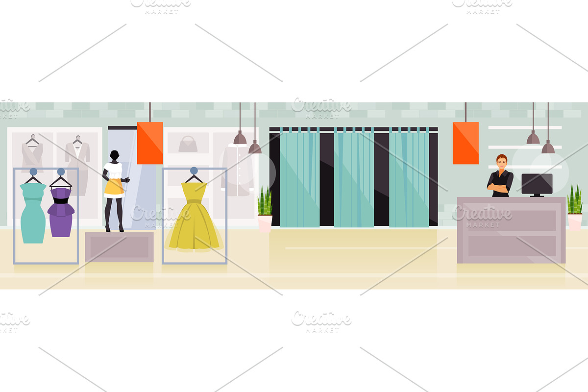 Clothing store vector in Illustrations - product preview 8