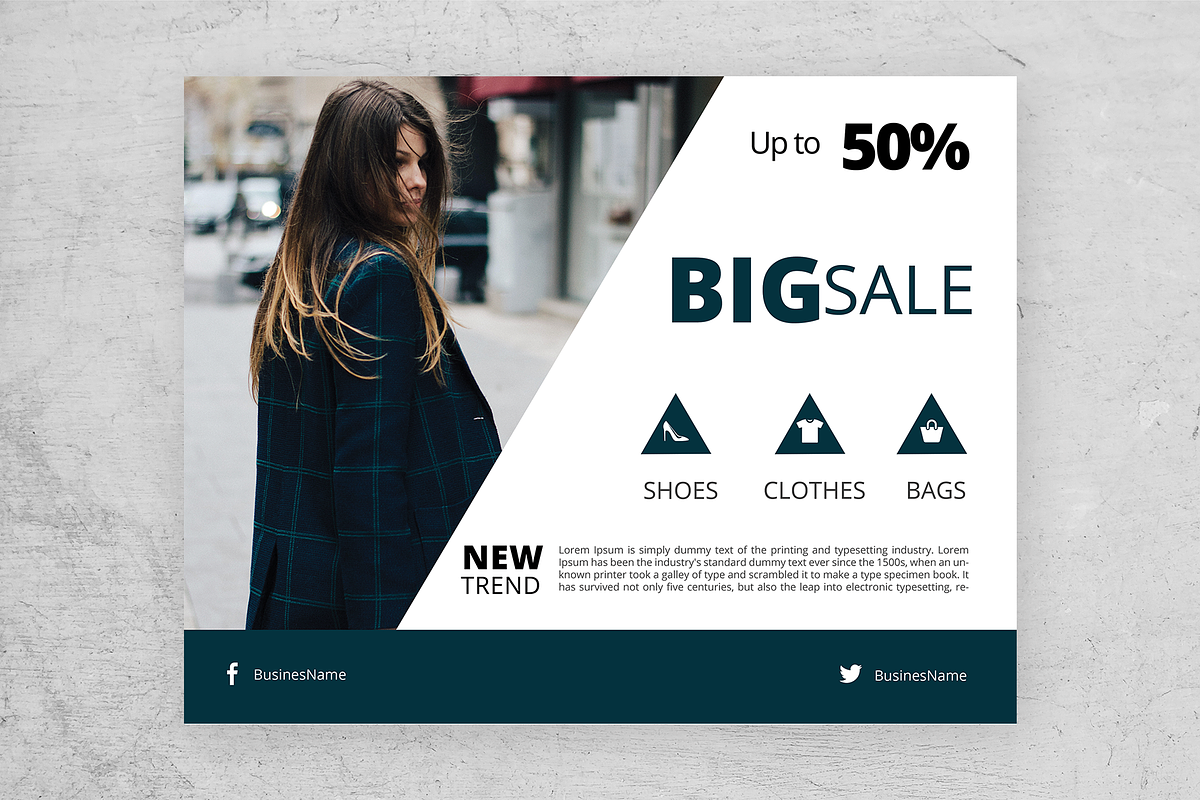 Horizontal Fashion Flyer in Flyer Templates - product preview 8