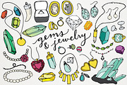 Gems & Jewelry Clipart Illustrations