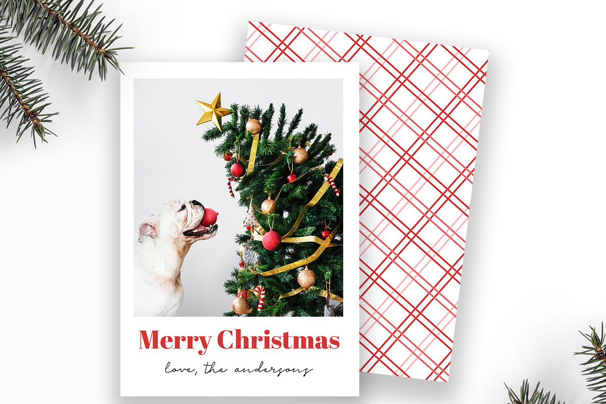 Modern Christmas Card Template in Card Templates - product preview 8