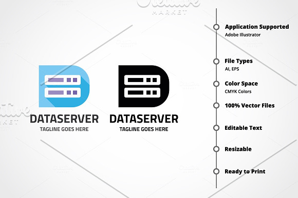 Letter D - Data Server Logo in Logo Templates - product preview 5