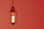 Christmas lamp Christmas card poster